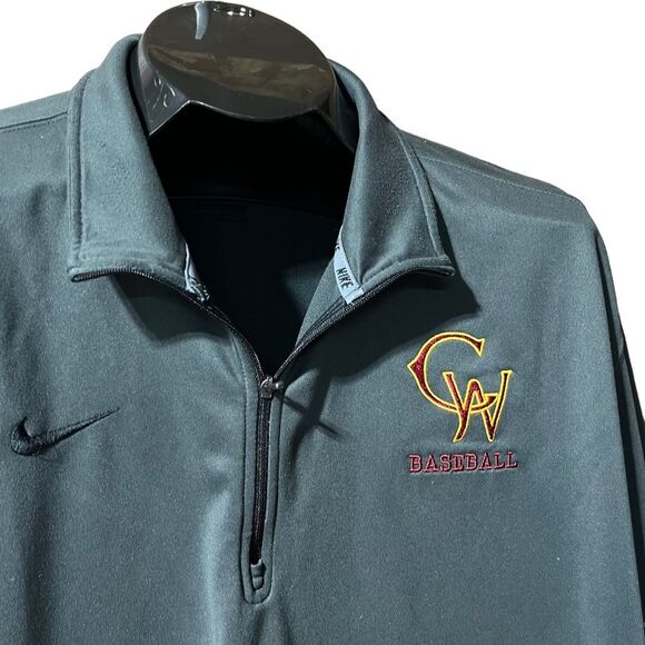 Nike Drifit Pullover Golf Shirt Quarter Zip Columbia Wildcats HS Idaho Baseball - Picture 3 of 9